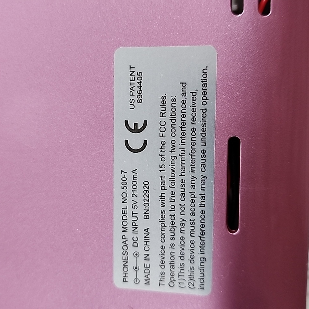 Phonesoap Pink Smartphone UV Sanitizer with Charger. 500-7 - Picture 6 of 7